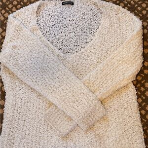 SHEIN Cream V-Neck Sweater